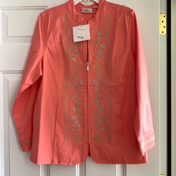 Quacker Factory Large Coral jacket - Picture 1 of 9